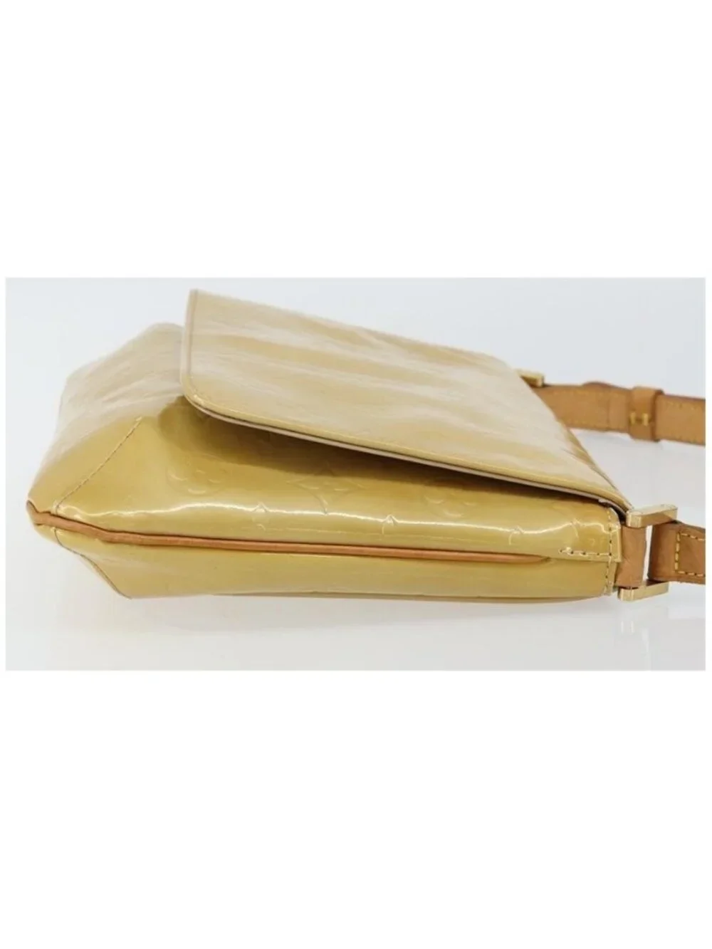 Authentic LOUIS VUITTON Monogram Vernis Thompson Street Bag Beige M91301 LV
